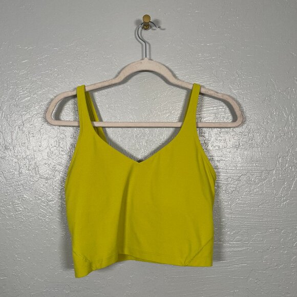 lululemon athletica Tops - Lululemon Women 10 Yellow Serpentin Align Tank Top Built in Bra Stretch Nulu